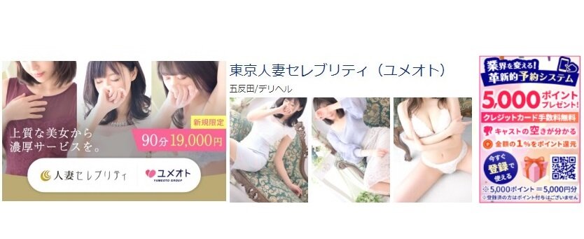 東京人妻セレブリティ 体験談と5000円割引/基盤/円盤/NS/NN情報