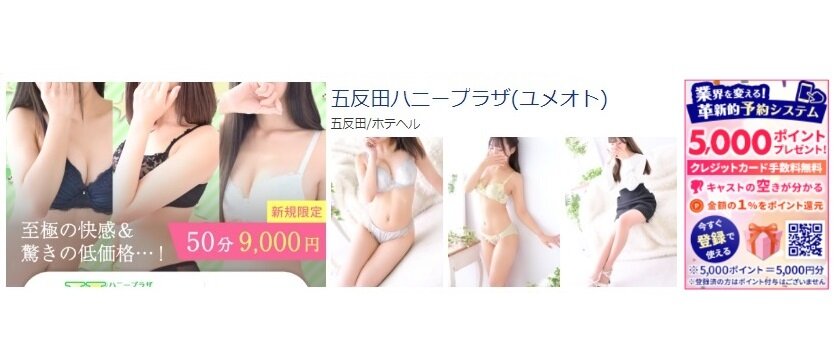 五反田ハニープラザ 体験談と5000円割引/基盤/円盤/NS/NN情報